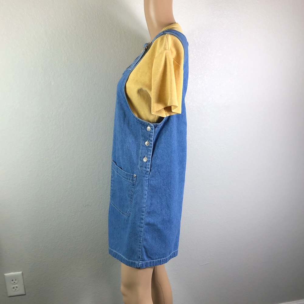Vintage Blue Denim Romper with Yellow Tee - Picture 2 of 10